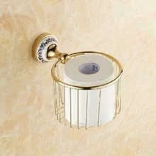 BECOLA-soporte de papel para baño, cesta de latón dorado de una sola capa, accesorios de BR-5514 2024 - compra barato