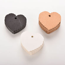 100 unids/lote en forma de corazón etiquetas colgantes de papel Kraft boda Favor Etiqueta de precio de la tarjeta de regalo de 5,8 cm x 5,5 cm 2024 - compra barato