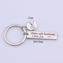 Engraved Bag Charms Car Keychain Drive safe Keyring Pinky Promise I Love You Need You Here With Me for Husband Wife Lover 2024 - buy cheap