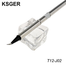 KSGER-Estación de soldadura T12-J02 T12 STM32, alta calidad, OLED/LED, puntas de soldadura, soldador, color negro, para FX9501, 7S, estaño fundido 2024 - compra barato