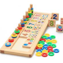 Wooden Montessori Toys Montessori Materials Learn Numbers Matching Digital Shape Match Early Education Teaching Math Toys 2024 - buy cheap