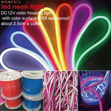 Luz de neón LED flexible de iluminación LED de 8x16mm, SMD2835, 120LED/m, carcasa de color, luz impermeable, DC12V, iluminación exterior con adaptador 2024 - compra barato