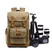 Модный парусиновый рюкзак для камеры Batik, водонепроницаемая сумка для фотографии и путешествий для Nikon d90 Canon 6d Sony 2024 - купить недорого