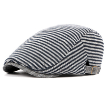 HT751 British Style Mens Hats Striped Beret Hats for Men Unisex Newsboy Cap Hat Stylish Gastby Cabbie Flat Cap Fashion Ivy Cap 2024 - buy cheap