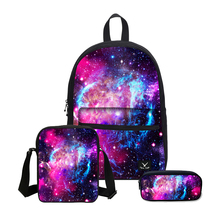 2020 nova galáxia quente saco de escola definido para adolescente meninas mochila escolar bonito estudante crianças mochilas legal primária 2024 - compre barato