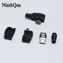 10pcs DIY Micro Type B USB 5Pin Welding Type Male Plug Connector 3 in 1 90 Degrees Connector Adaptor for OD 4.0mm Wire Black 2024 - buy cheap