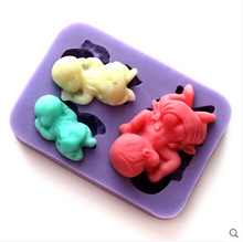 Sleeping Baby Modelling Chocolate Mold Silicone Fondant Cake Decoration Mold Moulds Silicone Rubber PRZY Eco-friendly 001 2024 - buy cheap