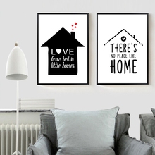 Love Home Quote Canvas Poster Wall Pictures Art Print Poster Home Decor Living Room Modern Decoration 2024 - buy cheap