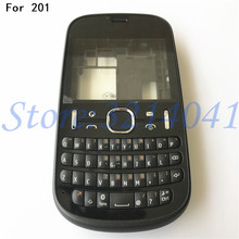 Good quality Full Housing For Nokia 201 Case Cover Facing Frame + Middle + Back Cover + English Keypad 2024 - buy cheap