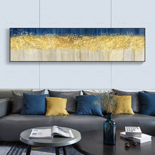 Abstract Bright Gold Drop Blue And Grey Canvas Art Modern Painting Poster Print For LivingRoom Aisle Fashion Artistic Wall Decor 2024 - buy cheap