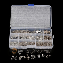 Kit de accesorios de joyería DIY, tapa para cuentas chapadas en rodio, anillos para saltar, cierres, alfileres para fabricación de joyas, BDH010-69 2024 - compra barato