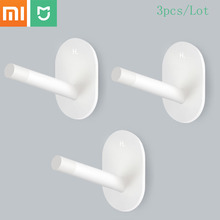 Xiaomi Mihome 3 шт./компл. многофункциональные крючки, крепкие настенные крючки для ванной, спальни, кухни, швабры, 3 кг, максимальная нагрузка, импортный клей 3м 2024 - купить недорого