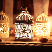 Lanterna decorativa marrocos votivos, lanterna pendurada vintage para decoração de casa branca 2024 - compre barato