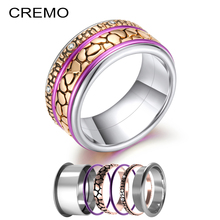 Cemo leopard acessórios anel interno para mulher aço inoxidável malti anel de declaração de cobre jóias brabd 2024 - compre barato