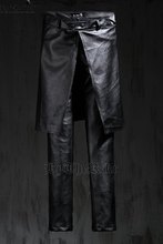 27-44 ! 2016 New men's clothing faux leather two piece set culottes plus size leather pants trouserse singer costumes 2024 - buy cheap