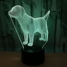 Lâmpada 3d colorida de led, criativa com toque colorido 3d led, lâmpada led visual para presente, decoração de mesa noturna para sala de estar 2024 - compre barato