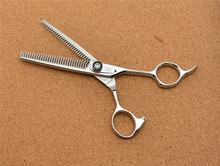 338# 6.0'' Brand Jason TOP GRADE Hairdressing Scissors JP 440C Double Teeth Professional Thinning Scissors Human Hair Shears 2024 - buy cheap