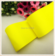 2‘’（50mm）Double Sided Yellow Solid Color Grosgrain Ribbon 10 Yards for Gift Wrappping, Bouquet Wrapping, Decoration, Craft 2024 - buy cheap