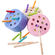 Magnetic Caterpillar Montessori Wooden Toys Baby Memory Training Matching Pair Game Math Early Educational Interactive Toy Gift 2024 - buy cheap