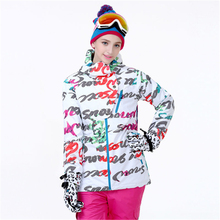Для женщин зимние куртка цветастый жакет ветрозащитный водонепроницаемый снег Лыжная куртка теплая плотная куртка для девочек 2024 - купить недорого
