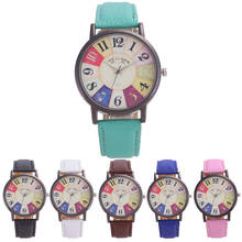 New fashion casual watches Graffiti Pattern Leather Band Analog Quartz Vogue Wrist Watches Drop shipping 2024 - buy cheap