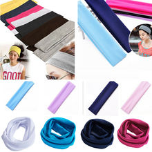 2019 Hot Women Lady Sport Terylene Elastic Hairband Headband Sport Soft Fashion Hair Band Purplr Pink 8 Color 2024 - buy cheap