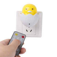 Wall Socket Lamps US EU Plug LED Night Light AC 110-220V Light Remote Control Yellow Duck Bedroom Lamp Gift for Children Cute 2024 - buy cheap