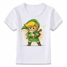 Camiseta de manga corta con estampado de Zelda Ocarina of Time para niños, camisa de manga corta con estampado de Zelda Ocarina of Time para niños y niñas 2024 - compra barato