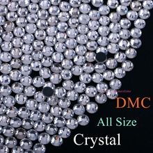 High Quality SS6 to SS50 Clear Crystal DMC Hotfix Rhinestone 1.5mm to 9.5mm Glass Strass Hot Fix Iron On Rhinestones Flatback 2024 - buy cheap