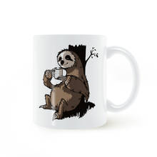 Sloth Very busy Mug Coffee Milk Ceramic Cup Creative DIY Gifts Home Decor Mugs 11oz T1446 2024 - buy cheap