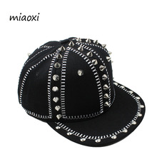 Miaoxi/Новые модные детские бейсболки для мальчиков, хип-хоп кепки с заклепками, регулируемые Летние красивые повседневные шляпы для мальчиков 2024 - купить недорого