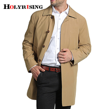 Holyrising-gabardina larga con botonadura para hombre, abrigo, Chaqueta larga, abrigos, estilo, M-4XL, talla #18130 2024 - compra barato