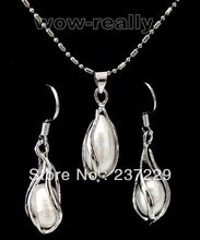Wholesale price FREE SHIPPING ^^^^ White Freshwater Pearl Beads Earring and Necklace 2024 - buy cheap