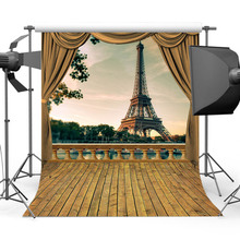 Фон Mehofoto с изображением Эйфелевой башни для фотосъемки винтажный деревянный пол фото фон для фотостудии 2024 - купить недорого