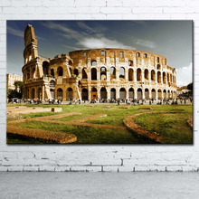 Декоративные картины древние здания Римский Колизей изображение напечатано холст ткань стеновое искусство постер для декора комнаты 2024 - купить недорого