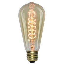 Lâmpada de luz incandescente vintage, lâmpada regulável de filamento vintage e27 st64 40w com 10 lâmpadas de edison de cores brancas e quentes 2024 - compre barato