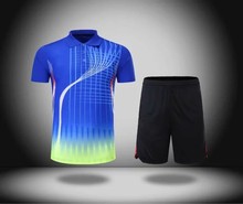 Ropa Deportiva de tenis transpirable, camisas de secado rápido transpirable Unisex, camiseta de tenis de mesa + Pantalones cortos L2039YPD 2024 - compra barato