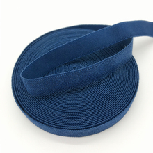 5 Yards/lot 3/8"10mm Navy blue Solid FOE Fold Over Elastics Spandex Satin Band DIY Lace Sewing Trim 2024 - buy cheap