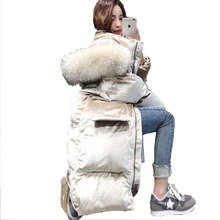 Куртка женская зимняя с хлопковой подкладкой, парка с капюшоном, длинный пуховик, плотная теплая верхняя одежда, 736 2024 - купить недорого