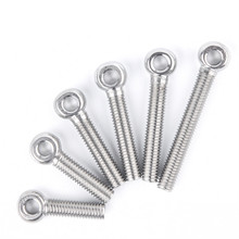3pcs M8 stainless steel perforated screws swivel eye hook screw repair bicycle bolts 25-50 length 2024 - buy cheap