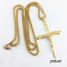 Jsbao-novidade fashion, 3mm, 28 espaços, corrente de jesus à cruz, pingentes, estilo hip-hop, jóias masculinas 2024 - compre barato