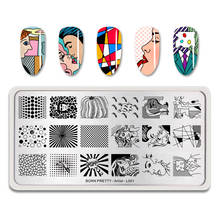 BORN PRETTY Nail Stamping Plates Rectangle Beauty Nail Art Stamp Image Template Stencils Artist  Stamp Plate 2024 - buy cheap