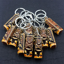 12pcs/LOT Cool totem Tiki man keyrings Keychains Car Key Rings for female Children's Festival Gifts KR25 2024 - buy cheap