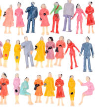 Hot 100pcs Model People Mini HO Scale 1:100 Painted Model People Mix Painted Model Train Park Street Passenger People Figures 2024 - buy cheap