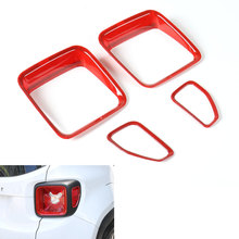 4pcs Red ABS Rear Taillight Tail Light Lamp Cover Trim Frame Decoration Garnished Bezel For Renegade 2015-2016 Car Styling 2024 - buy cheap