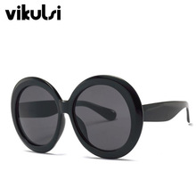 Brand Design Oversized Sunglasses Lady Big Frame Black Round Shades Vintage Sun Glasses For Women Summer Glasses UV400 Oculos 2024 - buy cheap