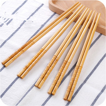 Palillos antideslizantes para el hogar, palillos de bambú Natural sin pintura, sin cera, 10 par/paquete 2024 - compra barato