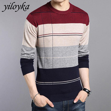 2019 Winter Warm Sweater Men O-Neck Pullover Striped Fit Jumpers Knitted Men's Sweater Autumn Casual Pull Homme Shirt Sweaters 2024 - buy cheap