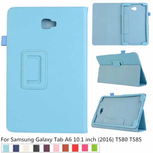 For Samsung Galaxy Tab A6 10.1 inch T580 T585 Case PU Leather Cover stand Smart case for Samsung Galaxy Tab A6 10.1 Case + film 2024 - buy cheap