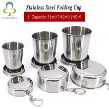 60ml 150ml 260ml Stainless Steel Camping Folding Cup Traveling Outdoor Camping Hiking Mug Portable Collapsible Cup Bottel GYH 2024 - buy cheap